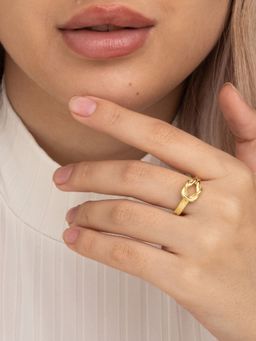 Palmonas - 18k Gold Plated Double Knot Ring for women