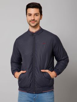 Cantabil - Men Navy Full Sleeve Reversible Jacket