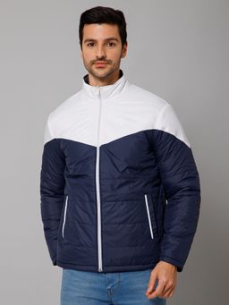 Cantabil - Men Navy Full Sleeve Reversible Jacket