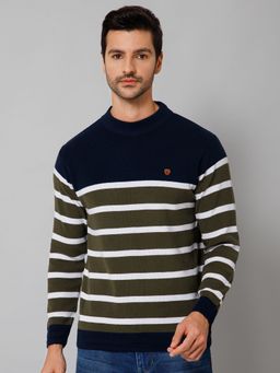 Cantabil - Men Green Full Sleeves Sweater