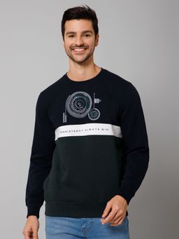Cantabil - Men Green Full Sleeve Sweatshirt