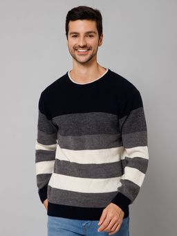 Cantabil - Men Multi Color Full Sleeves Sweater
