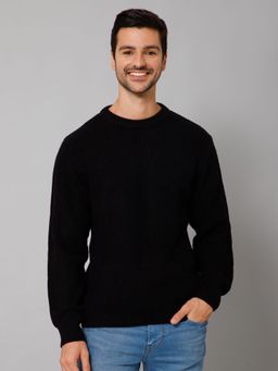 Cantabil - Men Black Full Sleeves Sweater