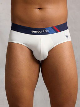 U.S. POLO ASSN. - White Micro Fibre Sports High Stretch Brief