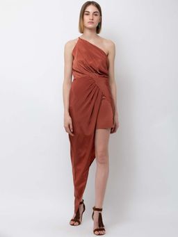Dodo & Moa - Women Rust Sleeveless Maxi Dress
