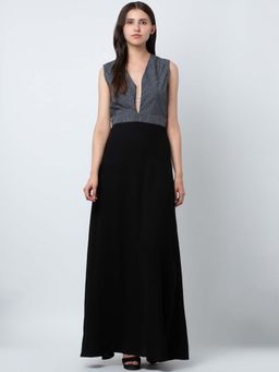 Dodo & Moa - Women Black Sleeveless Maxi Dress