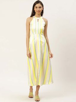 Dodo & Moa - Women White Sleeveless Midi Dress