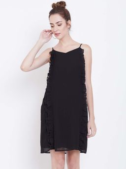Dodo & Moa - Women Black Sleeveless Mini Dress