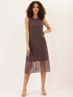 Dodo & Moa - Women Grey Sleeveless Midi Dress