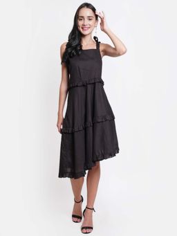 Dodo & Moa - Women Black Sleeveless Midi Dress