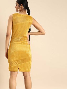 Dodo & Moa - Women Mustard Sleeveless Mini Dress