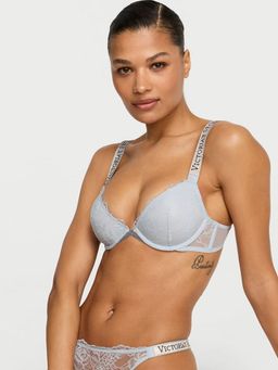 Victoria's Secret - Very Sexy Shine Strap Rose Lace Lightly Lined Low-Cut Demi Bra