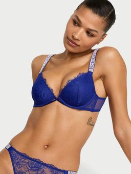 Victoria's Secret - Very Sexy Shine Strap Rose Lace Lightly Lined Low-Cut Demi Bra