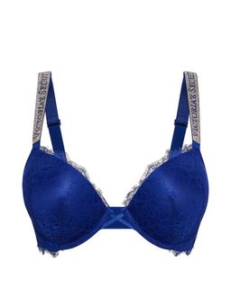 Victoria's Secret - Very Sexy Bombshell Add-2-Cups Shine Strap Rose Lace Push-Up Bra