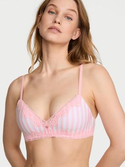 Victoria's Secret - The Cotton Lace-Trim Lightly Lined Wireless Bra
