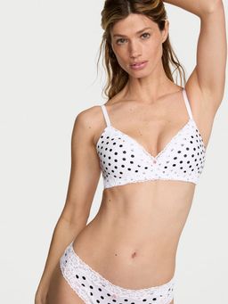 Victoria's Secret - The Cotton Lace-Trim Lightly Lined Wireless Bra
