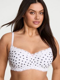 Victoria's Secret - The T-Shirt Cotton Lace-Trim Lightly Lined Balconette Bra