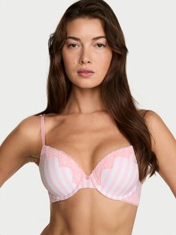 Victoria's Secret - The T-Shirt Perfect Shape Cotton Lace-Trim Push-Up Bra