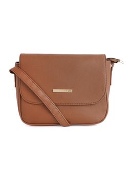 Lapis O Lupo - Brown Solid-Plain Sling and Cross bags