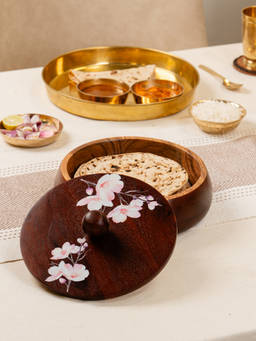 IREKA HOMES - Brown Sakura Acacia Wood Roti Box
