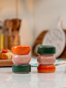 IREKA HOMES - Multi-Color Spice & Sage Salt & Pepper Shaker Set