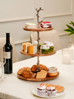 IREKA HOMES - Silver Treat Tree Three-Tier Serving Stand