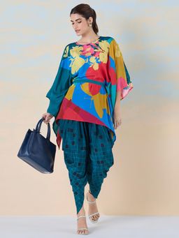 Navyasa By Liva - Mult-Color Liva Crepe Floral Print Co-Ord (Set of 2)