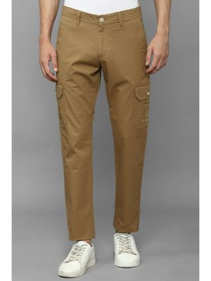 Buy Allen Solly Men Brown Slim Fit Solid Casual Trousers Online