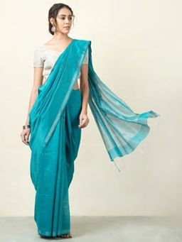 Fabindia - Cotton Silk Striped Sari
