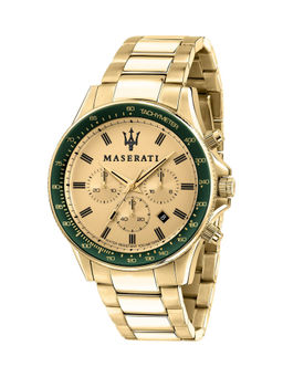 Maserati - Sfida Chronograph Date Analog Dial Yellow Color Men Watch-R8873640005