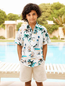 devils n angels - Boys White Printed Shirt