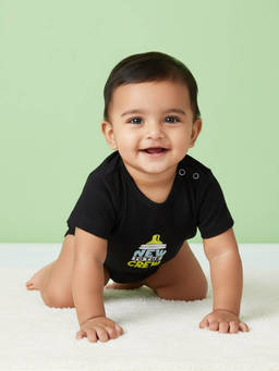 The Mom Store - Unisex Black Typography Printed Onsies