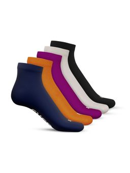 TalkingSox - Multi-Color Bamboo Ankle Length Socks Soft Seamless Socks (Pack of 5)
