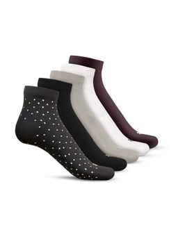 TalkingSox - Multi-Color Bamboo Ankle Length Socks Soft Seamless Socks (Pack of 5)