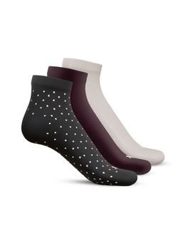 TalkingSox - Multi-Color Bamboo Ankle Length Socks Soft Seamless Socks (Pack of 3)