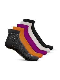 TalkingSox - Multi-Color Bamboo Ankle Length Socks Soft Seamless Socks (Pack of 5)