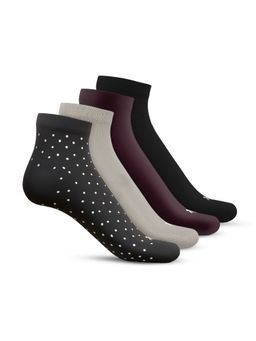 TalkingSox - Multi-Color Bamboo Ankle Length Socks Soft Seamless Socks (Pack of 4)