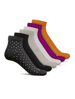 TalkingSox - Multi-Color Bamboo Ankle Length Socks Soft Seamless Socks (Pack of 6)