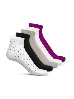 TalkingSox - Multi-Color Bamboo Ankle Length Socks Soft Seamless Socks (Pack of 5)