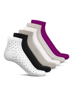 TalkingSox - Multi-Color Bamboo Ankle Length Socks Soft Seamless Socks (Pack of 6)