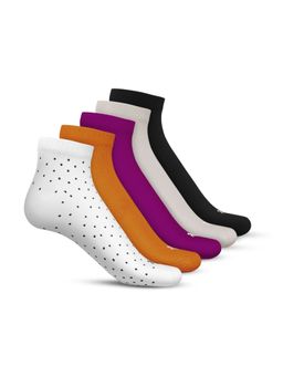 TalkingSox - Multi-Color Bamboo Ankle Length Socks Soft Seamless Socks (Pack of 5)