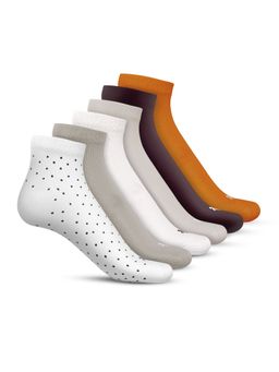 TalkingSox - Multi-Color Bamboo Ankle Length Socks Soft Seamless Socks (Pack of 6)