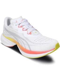 Puma - Unisex Conduct Pro V1 White-Lime Pow-Passi Running Shoes