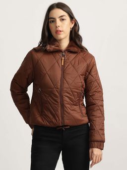 ELLE - Women Brown Solid Puffer Jacket