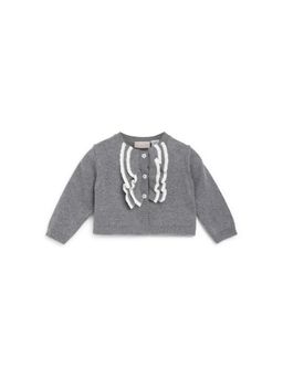 Chicco - Girls Dark Grey Solid Cardigan