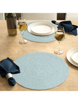 THE HOME TALK - Cotton Placemats Side Table Mats Turquoise
