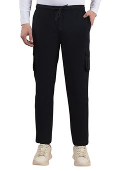 Cantabil - Men Navy Blue Solid Trackpant