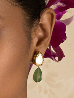 Joules By Radhika - Green Adore Amaze Kundan, Jades, Pearls, Agates Necklace