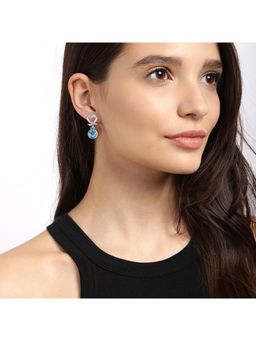 Yellow Chimes - Crystals from Swarovski Heart Shape Blue Drops