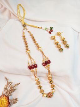 Niscka - 24K Gold Tone Antique Matar Mala